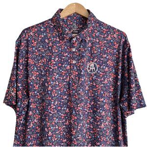 Rhoback Bartstool Sports Floral Polo Size XXL Purple